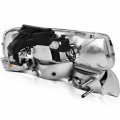 Ocpty Compatible For Chevy Silverado 1500 2500 3500 1999-2002 For Suburban 2000-2006 00-06 Tahoe Headlight Headlamps Chrome
