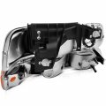 Ocpty Compatible For Chevy Silverado 1500 2500 3500 1999-2002 For Suburban 2000-2006 00-06 Tahoe Headlight Headlamps Chrome