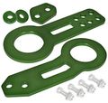 Universal 8mm Anodized Green Cnc Aluminum 2 Piece Set Front And Rear Tow Hook Kit 