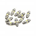 Uxcell 10pcs 31mm Cool White 4-5050 Surface Mount Device Led Festoon Dome Map Light Car Roof Lamp Interior