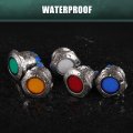 X Autohaux 5 Pcs Led Indicator Light 19mm 12v Ac Dc Metal Shell Waterproof Pilot Dash Signal Lamp For Car Truck Boat Interior