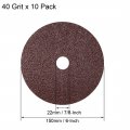 Uxcell 6-inch X 7 8-inch Aluminum Oxide Resin Fiber Discs Center Hole 40 Grit Sanding Grinding 10 Pack