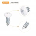 Uxcell St3 5x10mm White Screws Self Tapping 50pcs Pan Head Phillips Wood For Woodworking