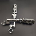 Httmt Mt216-085- Motorcycle Chrome Long Angled Adjustable Peg Mounting Kit Zombie Footrest Compatible With V-star Roadstar