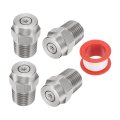 4pcs Pressure Washer Tip 1 4 Male Npt Threaded Spray Nozzles Stainless Steel For Water Gun Broom And Undercarriage Cleaner 0 