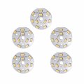 Bettomshin 5pcs 40mm Dia Led Chip Circular Module 5w Aluminum Warm White 6500k High Power 300ma For Floodlight Lamp