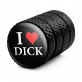 I Love Dick Heart Tire Rim Wheel Aluminum Valve Stem Caps