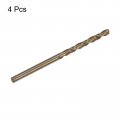 Uxcell 4pcs 4 1mm Drilling Dia Straight Shank High-speed Steel Cobalt Metric Twist Drill Bit Rotary Tool