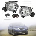 2pcs Clear Lens Bumper Fog Light Assembly With Bulbs Bezel And Switch Kit Replacement For Pathfinder 2013-2016 