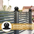 3pcs Metal Ball Post Cap 2 48 X Inch Round Fence With Top Decorative Iron Pipe Caps For Square Posts Handrail Guardrail Deck