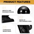 3pcs Metal Ball Post Cap 2 48 X Inch Round Fence With Top Decorative Iron Pipe Caps For Square Posts Handrail Guardrail Deck