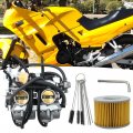 Anxingo 15001-1433 15003-1602 Carburetor Replacement For Kawasaki Ninja 250 250r Ex250 1988-2007 With Fuel Filter Oil