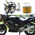 Anxingo 15001-1433 15003-1602 Carburetor Replacement For Kawasaki Ninja 250 250r Ex250 1988-2007 With Fuel Filter Oil