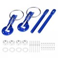 Qiilu Hood Pin Lock Kit Universal Stainless Steel Bonnet Pins Latch For Racing Sport Car Blue