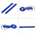 Qiilu Hood Pin Lock Kit Universal Stainless Steel Bonnet Pins Latch For Racing Sport Car Blue