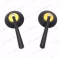 Httmt Mt252-027- Cnc Motorcycle Rear View Side Mirrors Compatible With Atv Dirtbike 8mm 10mm Bolts Screws