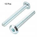 Uxcell M6x50mm Furniture Bolts Hex Socket Screws Fastener Zinc Plated 10pcs
