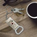 Graphics More Wine From Around The World Keychain Rectangle Chrome Plated Metal Bottle Cap Opener