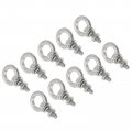 Uxcell M3x90 1 8 X3-1 2 Stainless Steel Eye Bolts Threaded Screw Eyebolt Shoulder Ring With Nuts Washers For Lifting Hanging 10