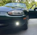 White Led Halo Fog Lamps Driving Light Kit For 1999 2000 Mazda Mx-5 Miata Nb 