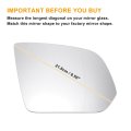 Car Rearview Right Passenger Side Mirror Glass Replacement W Backing Plate Aspherical Heated White For Mercedes Vito V Class