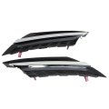 2pcs Front Bumper Grille Matte Black Radiator Grill Replacement For 2013-2015 Rav4