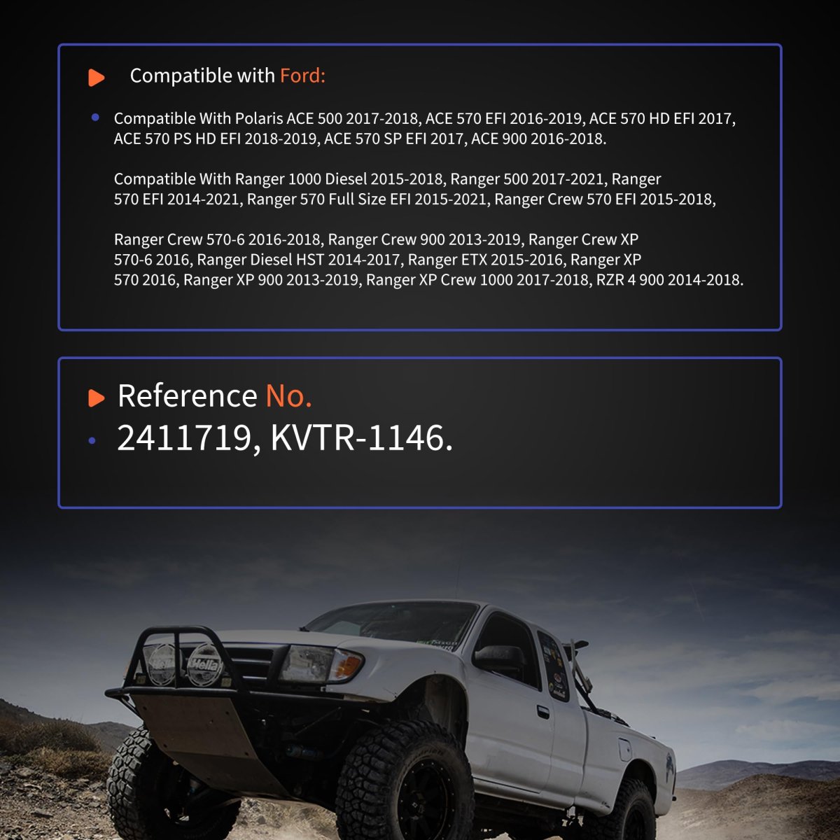 Crank Position Speed Sensor Kvtr-1146 For Polaris Ranger Rzr And Ace 500 570 900 Models