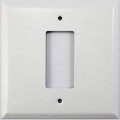 Over Sized Jumbo Smooth White 2 Gang Wall Plate 1 Gfci Rocker Opening 