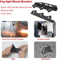 Front Hidden Bumper Fog Light Location Mounting Brackets For Triple Lights Pod Fit 2017-2020 Ford Raptora