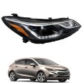 1pc Replacement For Cruze 2016-2018 Right Side Headlight Headlamp Assembly With Drl Chrome Housing 42680786 
