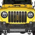 Hooke Road Black Front Grill Mesh Inserts Clip-in Honeycomb Grille Guards For 1997-2006 Jeep Wrangler Tj Unlimited Pack Of 7
