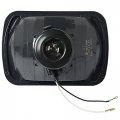 2pcs 7x6 Inch Glass Lens Chrome Housing Projector Headlight Lamps