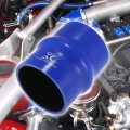 X Autohaux 100mm Length 80mm Inner Diameter Straight Hump Silicone Hose Coupler Intercooler Tube For Car Intake Piping Blue