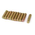 1 25mm Pitch M8 X 30mm Male Threaded Rod Bar Bronze Tone 10 Pcs 