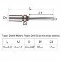 Uxcell 5 5mm Paper Punch Drill Taper Shank Hollow Bit Tool For Hole Puncher Punching Machine