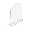 Clearform Ml2632 Clear Acrylic Sink Splash Guard With Easy-reach Cutaway 23 625 Length 18 Height 4 5 Base 2 