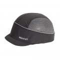 Safety Bump Cap With Reflective Stripes Lightweight And Breathable Hard Hat Head Protection Micro Black