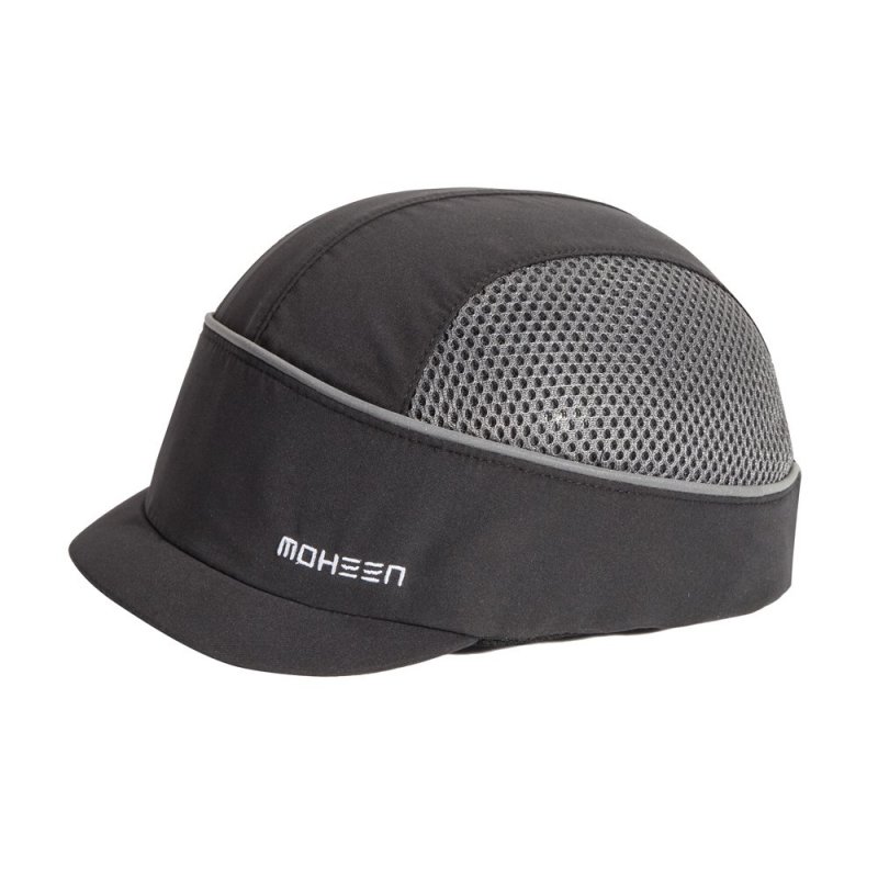 Safety Bump Cap With Reflective Stripes Lightweight And Breathable Hard Hat Head Protection Micro Black