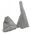 Autoguru Manual Shift Boot E-brake Set Synthetic Leather Gray Made For Vw Jetta Golf Vento Mk3 91-98 