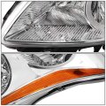 Ni2503190 Factory Style Headlight Lamp Compatible With Nissan Altima Sedan 2010-2012 Passenger Right Side Chrome Housing Amber