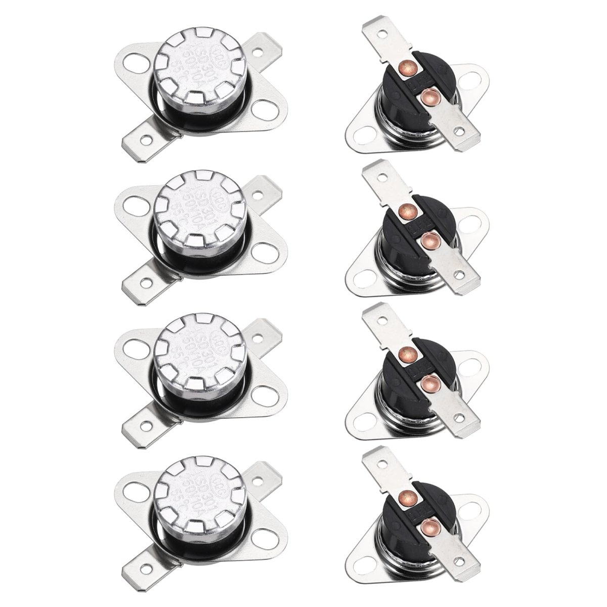 Ksd301 Thermostat 55a C 131a F 10a Normally Open N O Adjust Snap Disc Temperature Switch 8pcs Bakelite Material