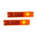 Side Marker Lens Front Driver And Passenger Pair For Jeep Cj5 Cj6 Cj7 1968 1983 Amber Replacement J0994020 Ch2550107 