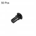 Uxcell Push Clip Rivet 4mm X 8mm Pcb Circuit Panel Nylon Fastener Black 50 Pcs