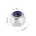 Uxcell M4 X 0 7mm Nylon Insert Hex Lock Nuts 201 Stainless Steel Plain Finish Pack Of 10