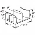 Prime-line M 6058 Clear Plastic Shower Door Bottom Guide Assembly 2 Pack