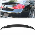Hecasa Rear Trunk Spoiler For 2007-2015 Infiniti G35 G25 G37 Q40 4 Door Sedan Carbon Fiber Style 