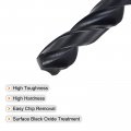 Uxcell 6542 High Speed Steel Straight Shank Twist Jobber Drill Bit Fully Ground Black Oxide Bits 9 4mm Diameter 125mm Total