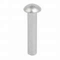 Uxcell 100pcs M6 X 30mm Aluminum Half Round Head Solid Rivet Fastener Silver Tone