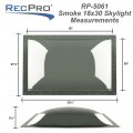 Rv Skylight Dome 18 In X 30 Smoke Impact Resistant Polycarbonate Roof Cover Rp-5061