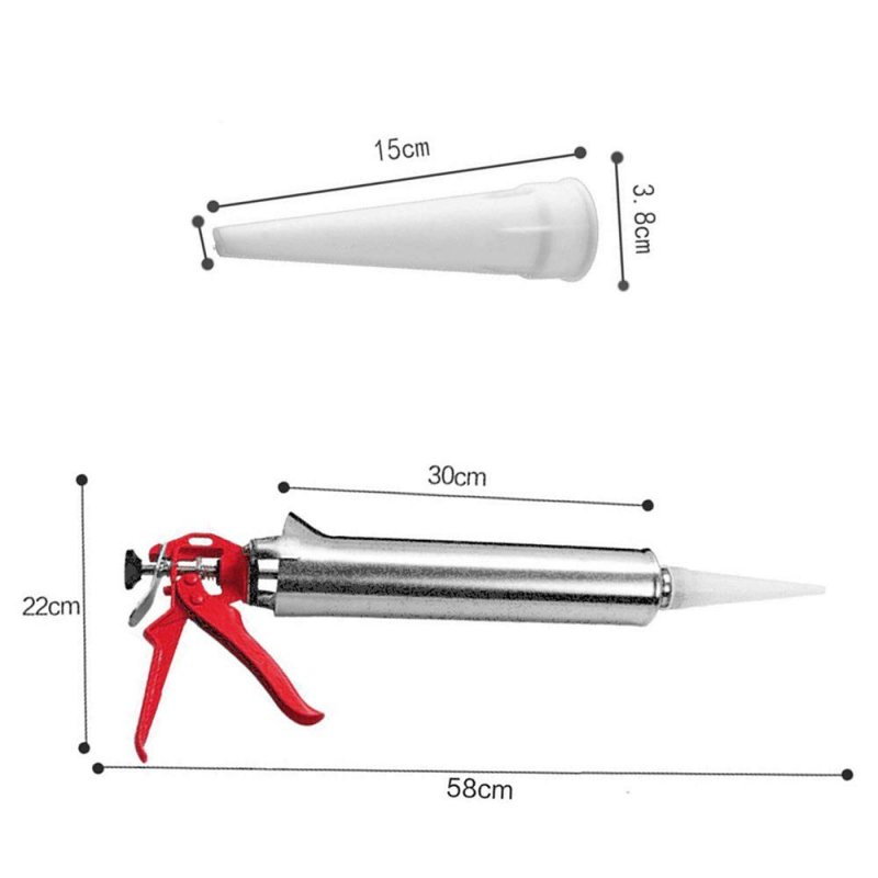 Grouting Tool Hand Caulking Guns Cement Grout Mortar Caulk Pointing Gun Spray Applicator W 2 Nozzle